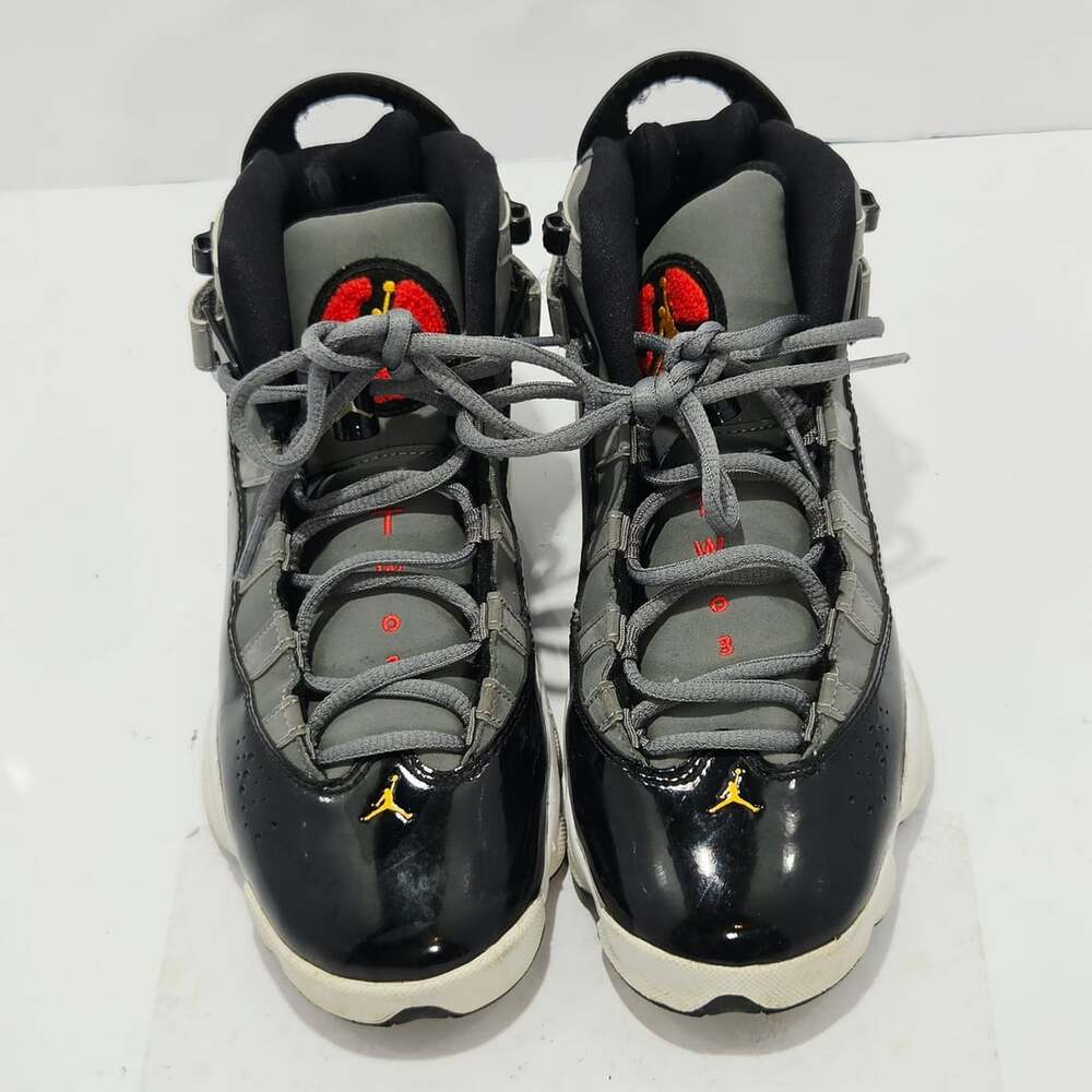 Jordan 6 Rings Smoke Grey Black Gold GS Sneakers Size 6Y 323419-022